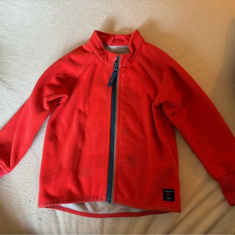 Polarn O. Pyret Vibrant Red Fleece Jacket